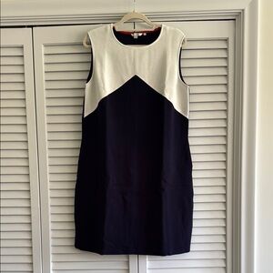 Boden Black and Cream Sleeveless Dress